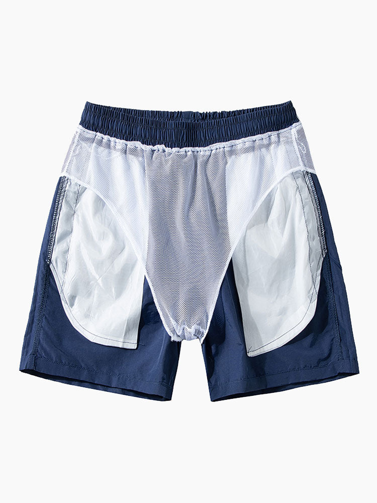 Kevin Brushstroke Print Button Up Shirt & Swim Shorts
