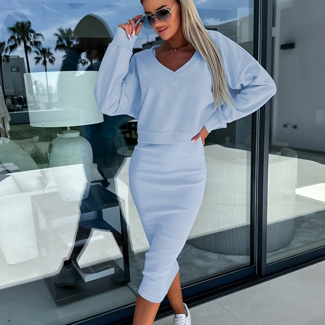 Clara Two-Piece Set – Clean Cut with Elegant Appeal