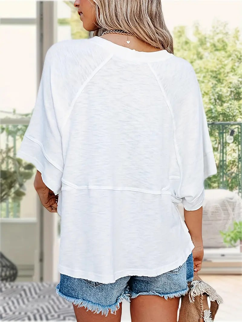 Melissa Oversized Half Sleeve Tee – Cute & Comfy Summer Essential