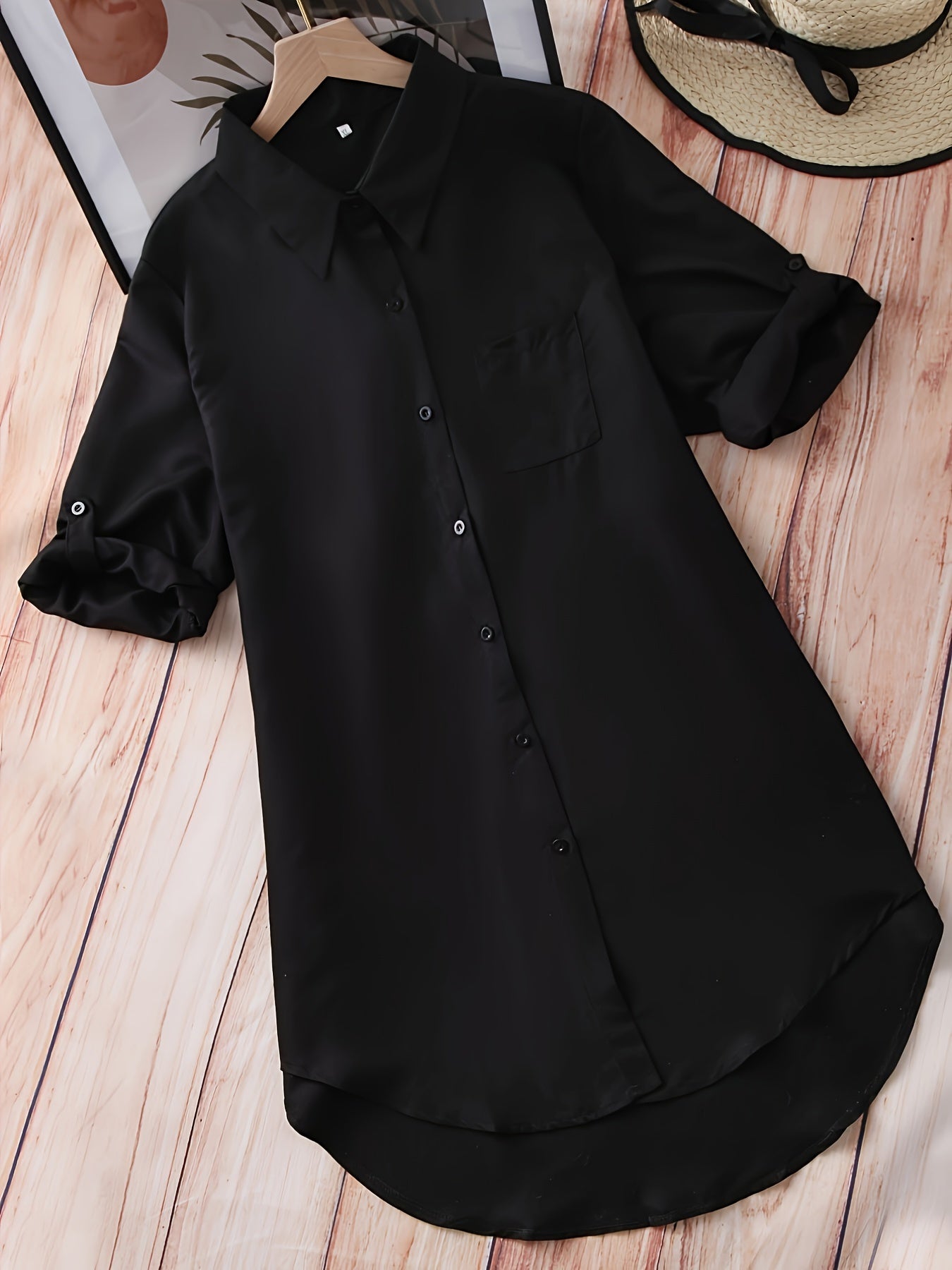 Megan Oversized Midi Shirt – Effortless Style in a Loose Fit