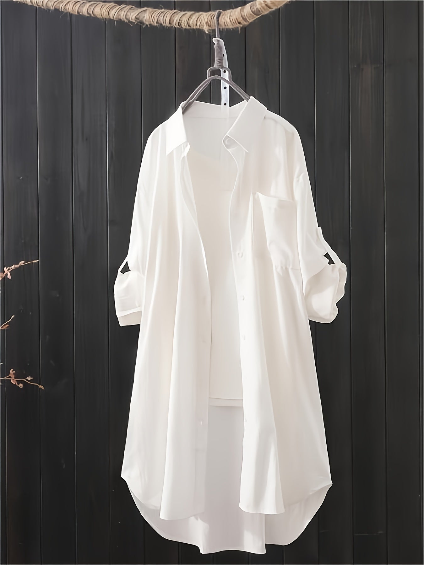 Megan Oversized Midi Shirt – Effortless Style in a Loose Fit