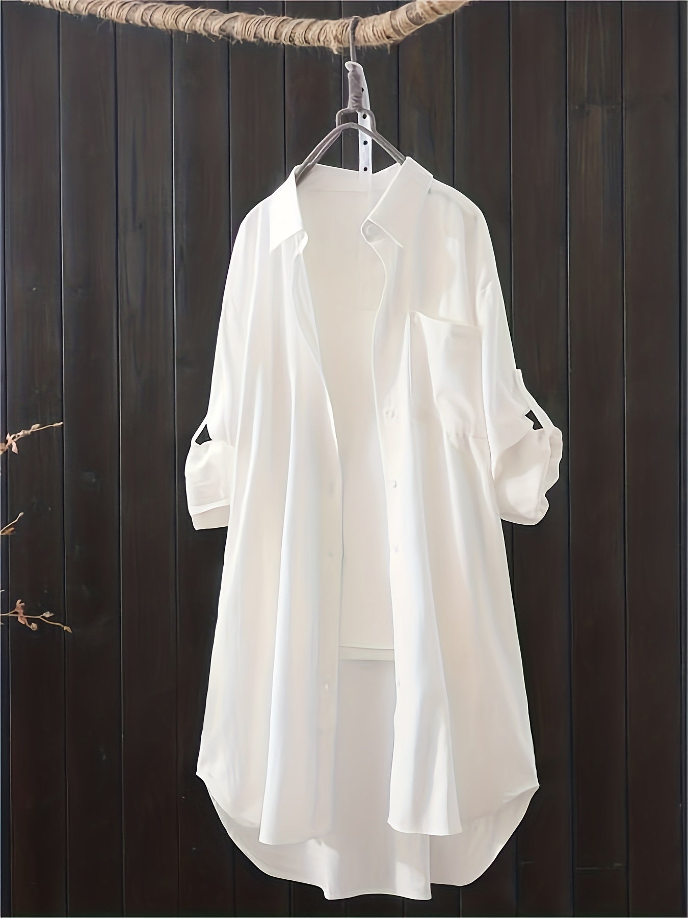 Megan Oversized Midi Shirt – Effortless Style in a Loose Fit