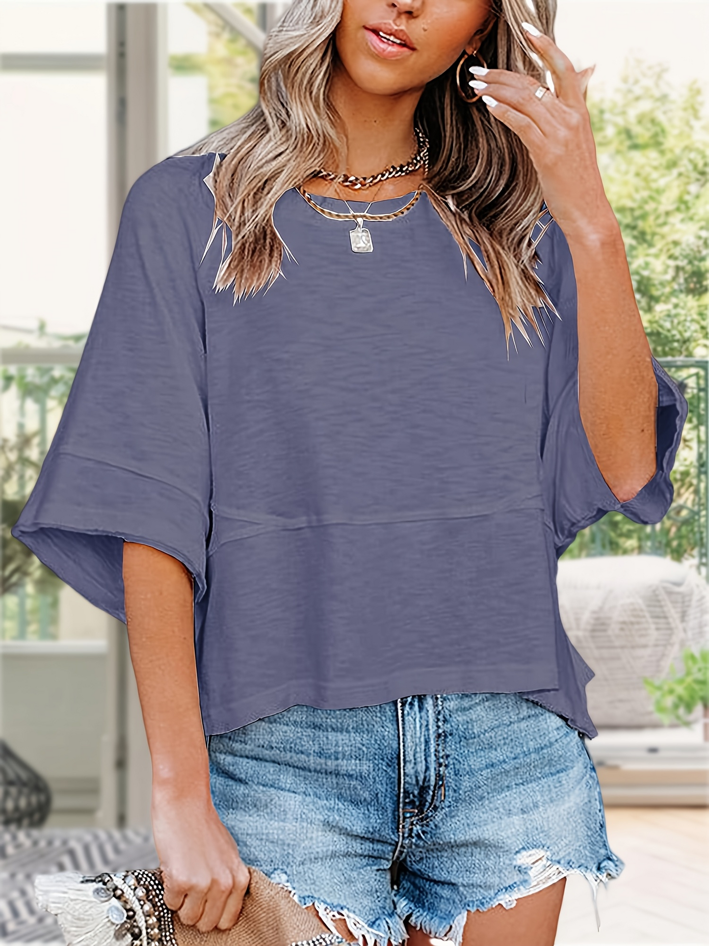 Melissa Oversized Half Sleeve Tee – Cute & Comfy Summer Essential