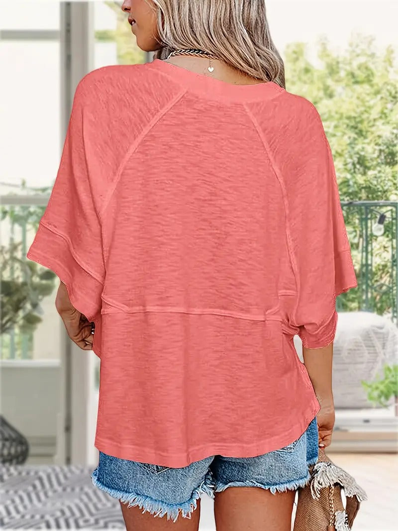 Melissa Oversized Half Sleeve Tee – Cute & Comfy Summer Essential