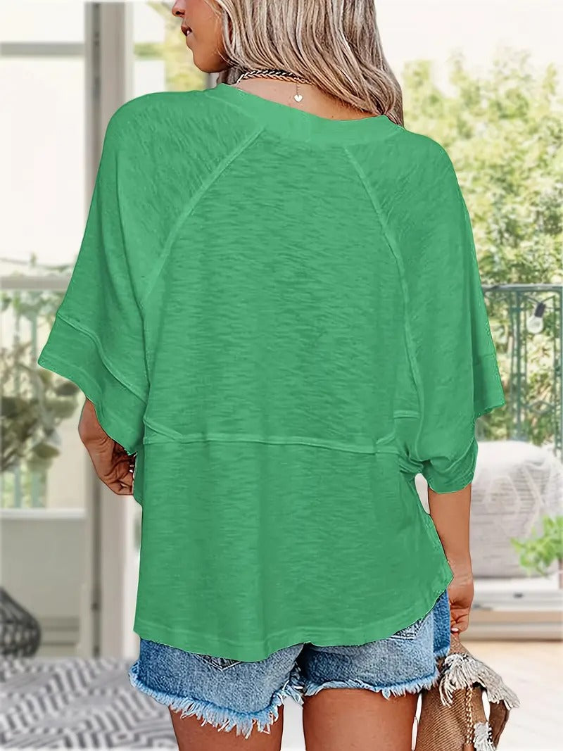 Melissa Oversized Half Sleeve Tee – Cute & Comfy Summer Essential
