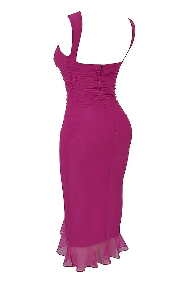 Amelia Breeze Dress – Light, Flowing Midi with Ruffle Detail