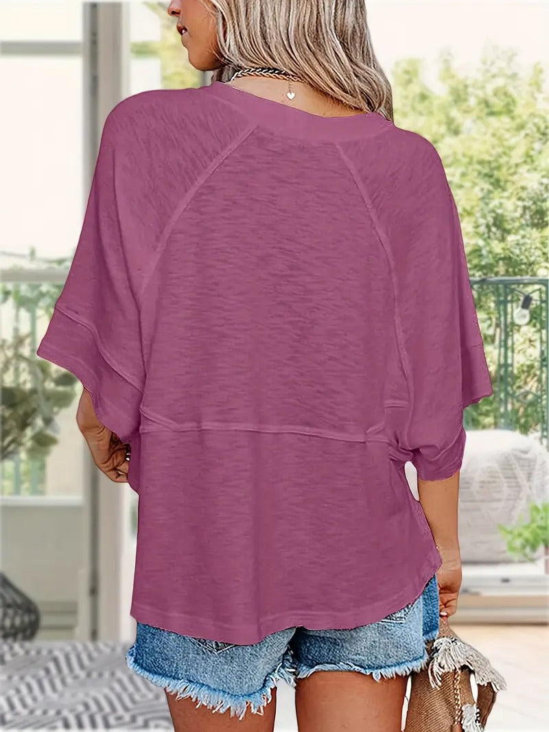 Melissa Oversized Half Sleeve Tee – Cute & Comfy Summer Essential