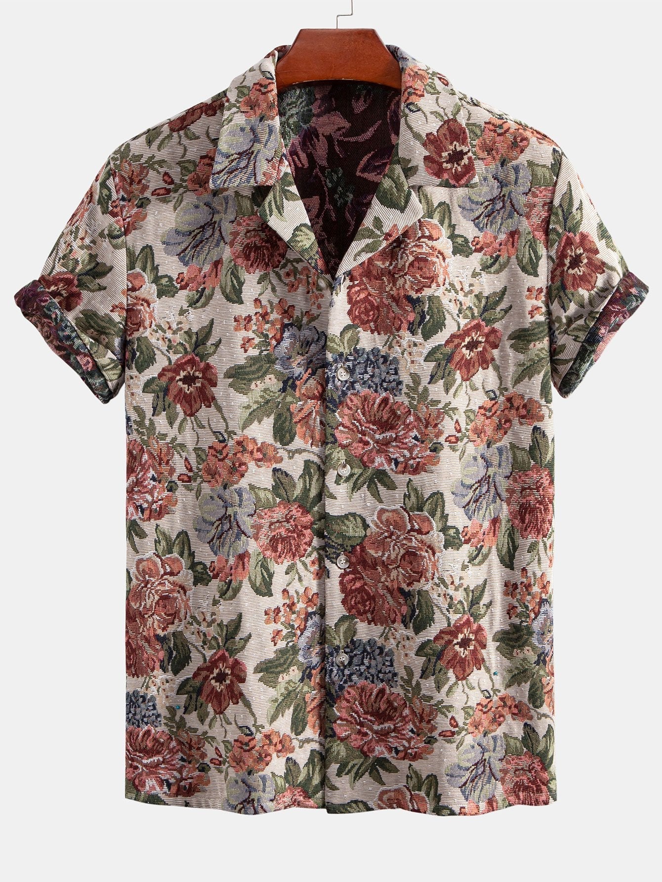 William Floral Jacquard Cuban Shirt & Shorts