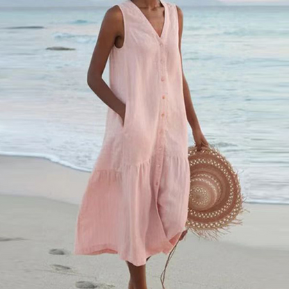 Sienna Linen Midi – Effortless Elegance in Every Step
