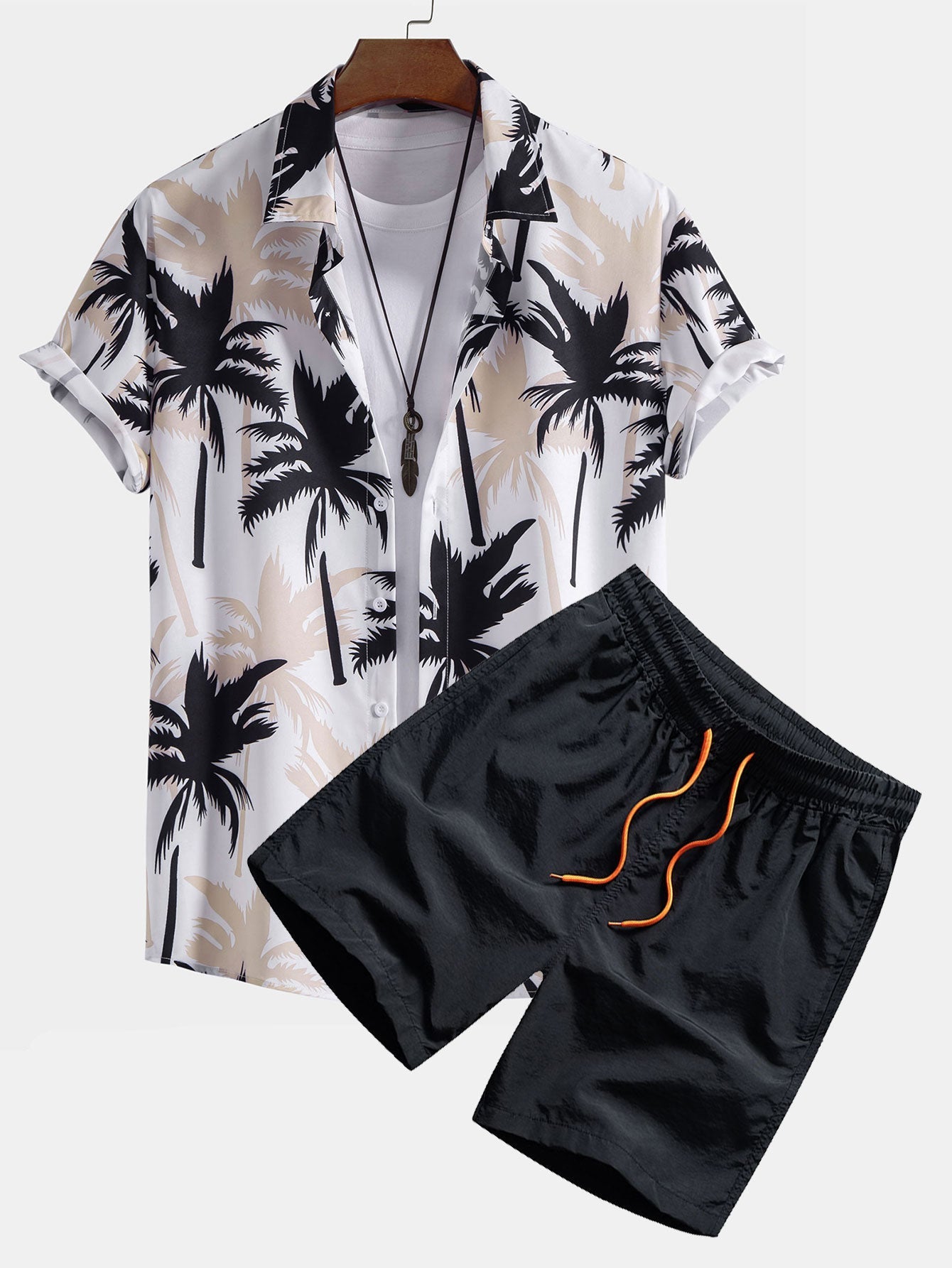 Justin Palm Tree Shirt & Swim Shorts – Effortless Island Style