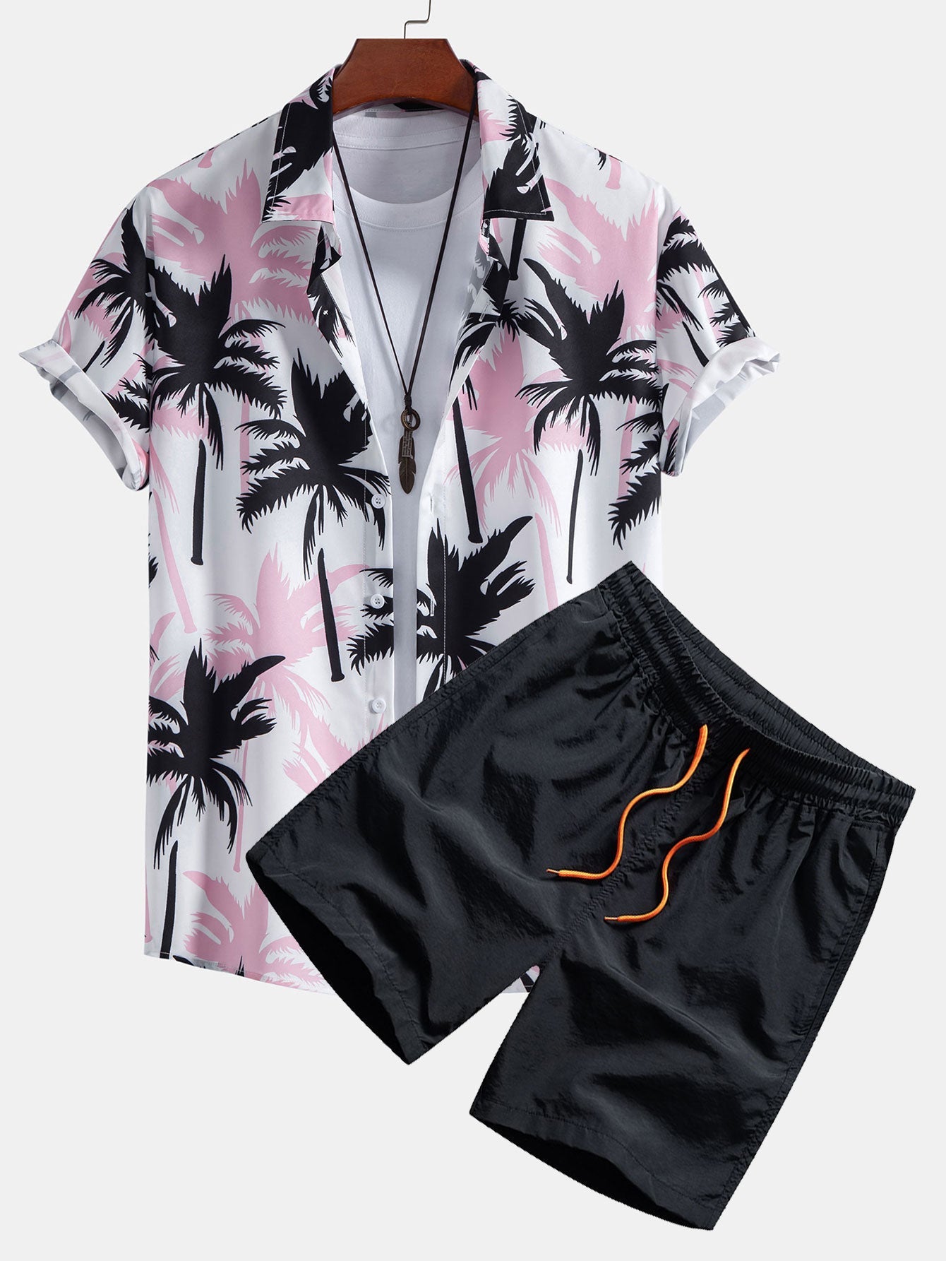 Justin Palm Tree Shirt & Swim Shorts – Effortless Island Style