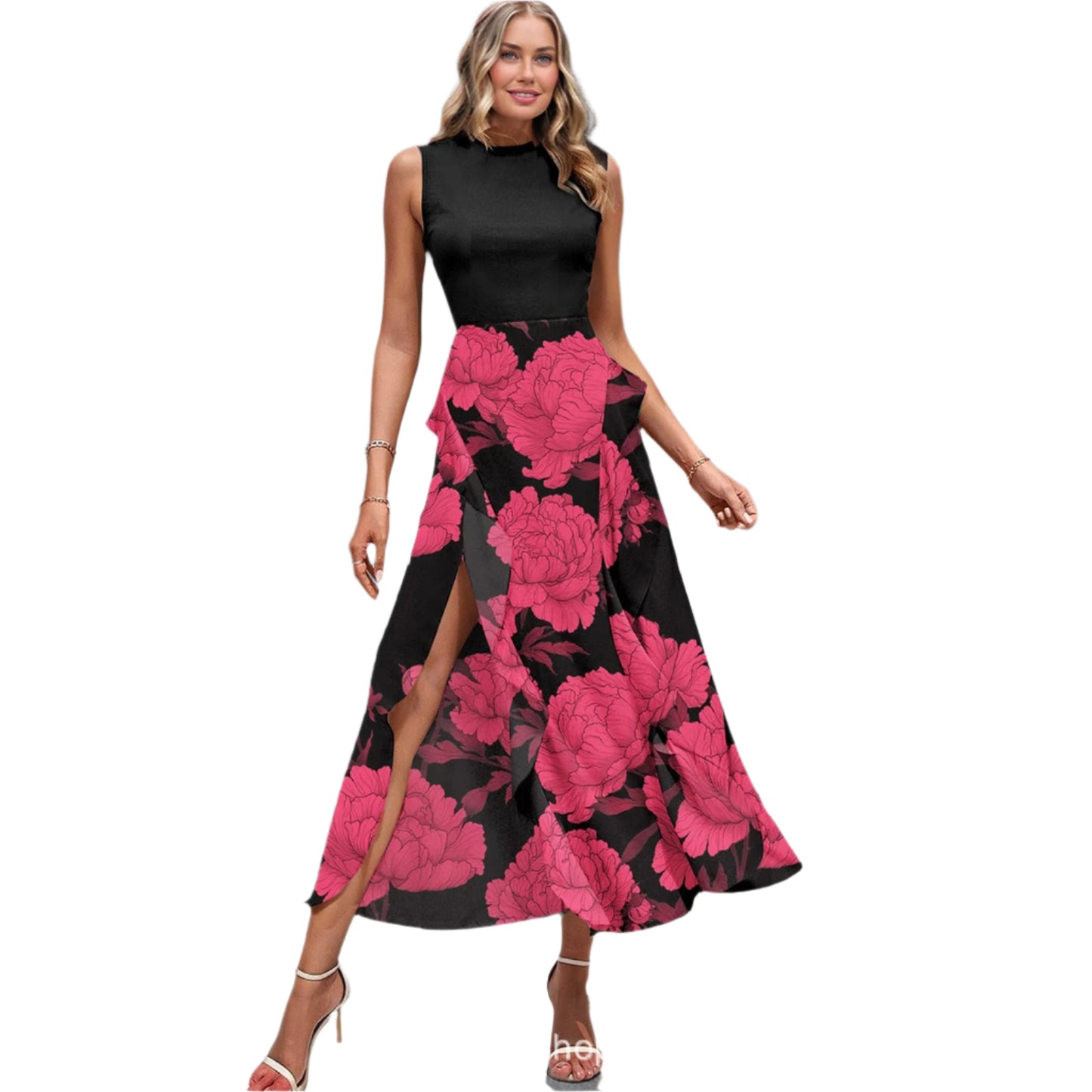 Maya Summer Bloom Dress – Feminine Flair with Playful Ruffles