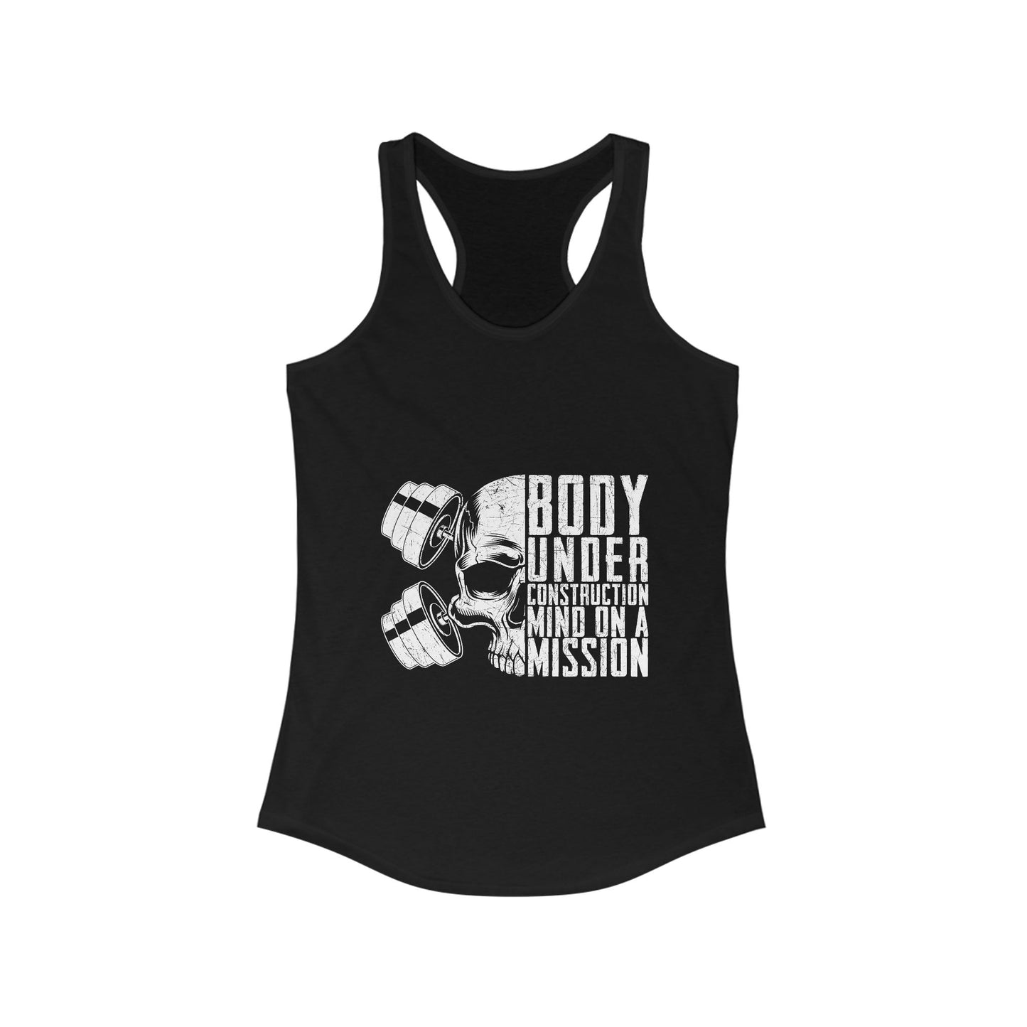 Body under Construction Racerback Tank