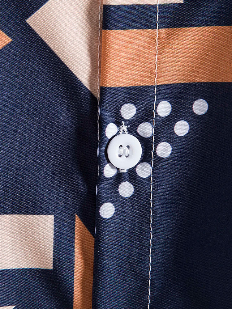 Steven Geometric Print Shirt & Swim Shorts
