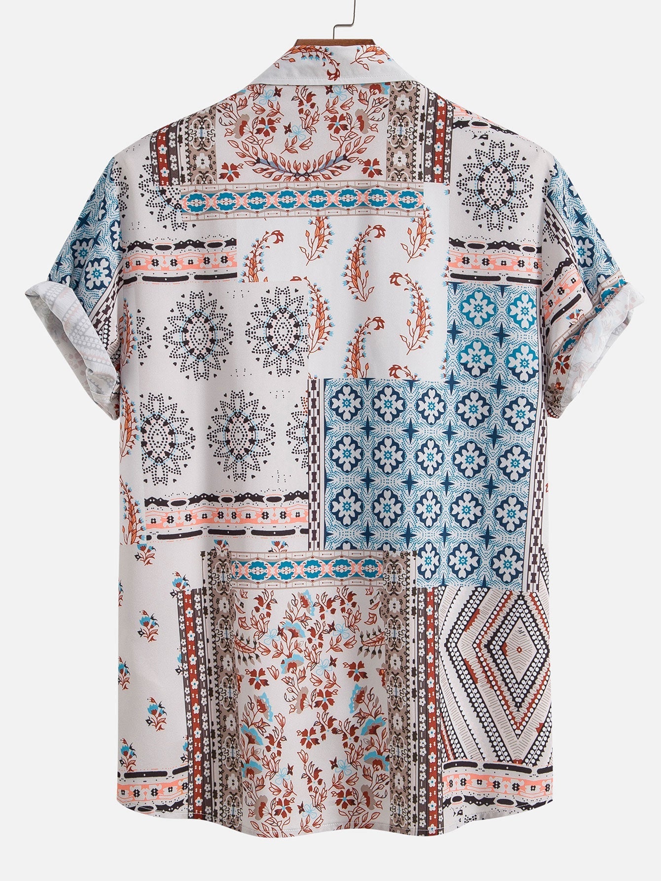Brian Scarf Print Button Up Shirt & Swim Shorts