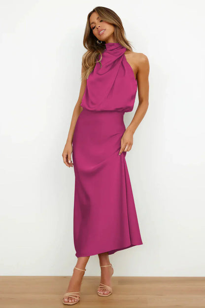 Vivienne Evening Dress – Timeless Satin with Graceful Flow