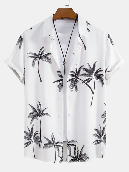Joseph Palm & Stripe Set – Bold Mix Print Shirt & Swim Shorts Combo