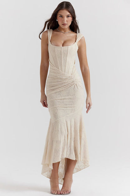 Callie Elegant Lace Detail Dress – Timeless Beauty in Every Stitch