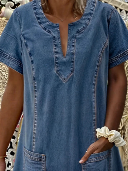 Thalia – Soft Denim Day Dress