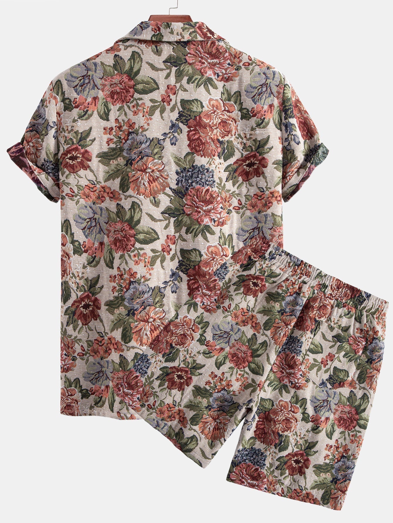 William Floral Jacquard Cuban Shirt & Shorts
