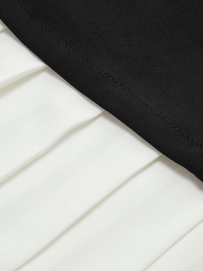 Zoé Mini Dress – Sleek Lines with Playful Pleats