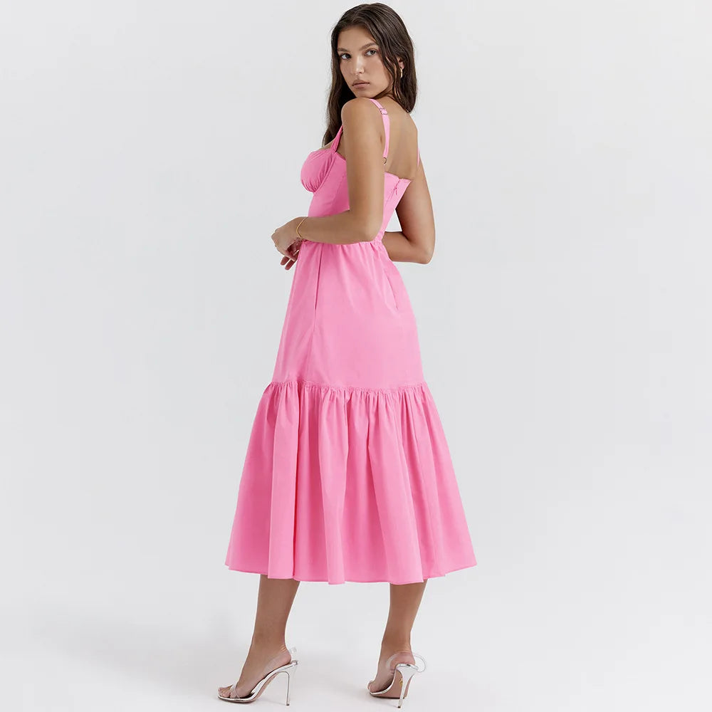 Élise Midi Dress – Timeless Length with Effortless Flow