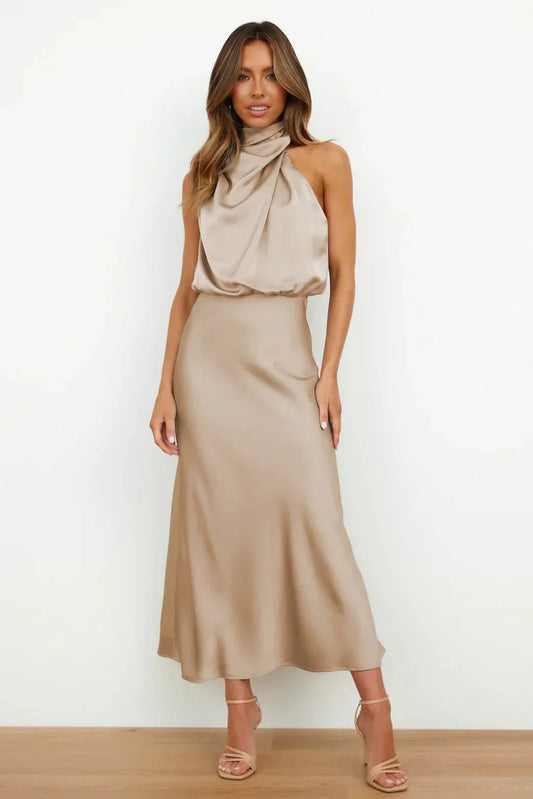Vivienne Evening Dress – Timeless Satin with Graceful Flow