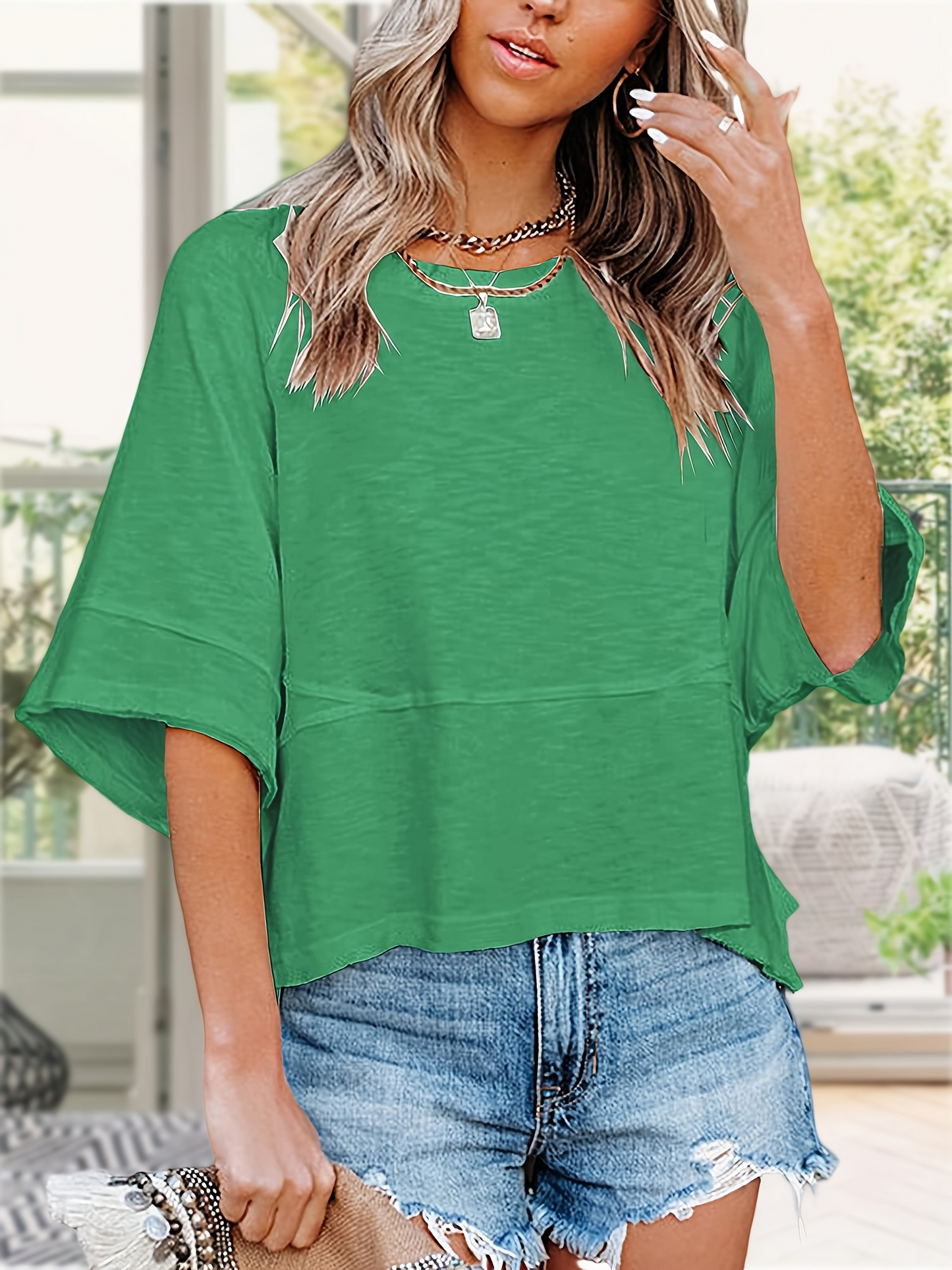 Melissa Oversized Half Sleeve Tee – Cute & Comfy Summer Essential