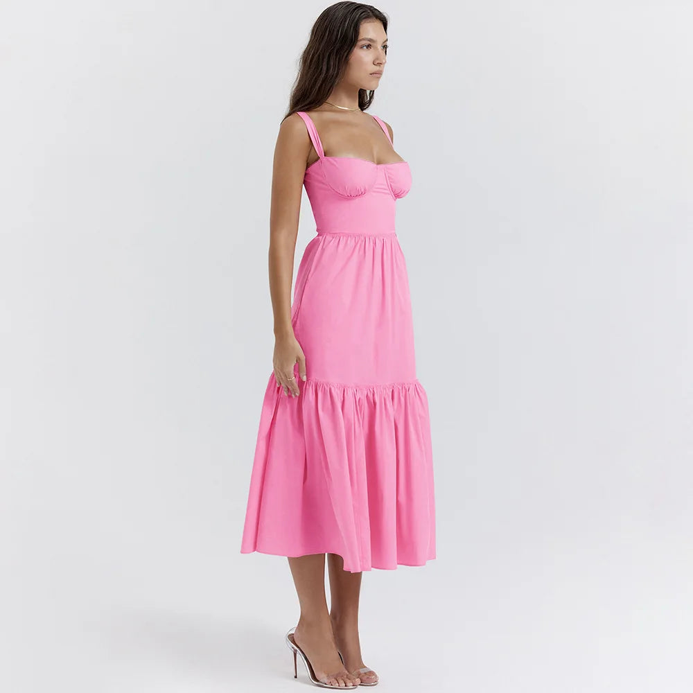Élise Midi Dress – Timeless Length with Effortless Flow