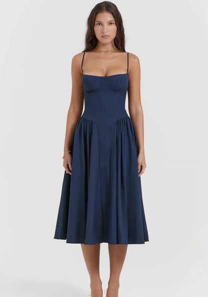 Daphne Waist-Cinched Dress – Feminine Structure and Flair