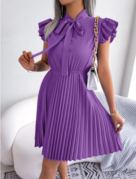 Elise Grace Pleated Dress – Timeless Elegance with Flowing Details