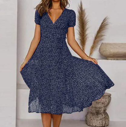 Clarissa Dotty Elegance Dress – Lighthearted Style for Any Day
