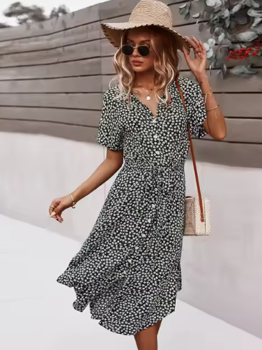 Merba Summer Floral Dress – Feminine Prints with Summer Ease