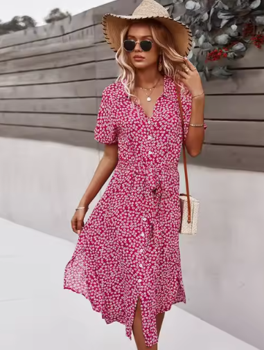 Merba Summer Floral Dress – Feminine Prints with Summer Ease