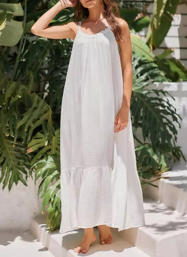 Sofia Coastal Linen Dress – Breezy Comfort for Beach Days