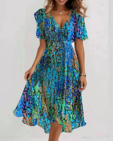 Eleonora Graceful Day Dress – Short Sleeves with Timeless Elegance