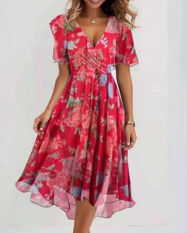 Eleonora Graceful Day Dress – Short Sleeves with Timeless Elegance