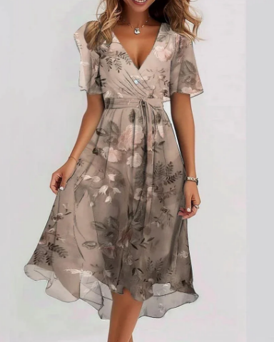 Eleonora Graceful Day Dress – Short Sleeves with Timeless Elegance