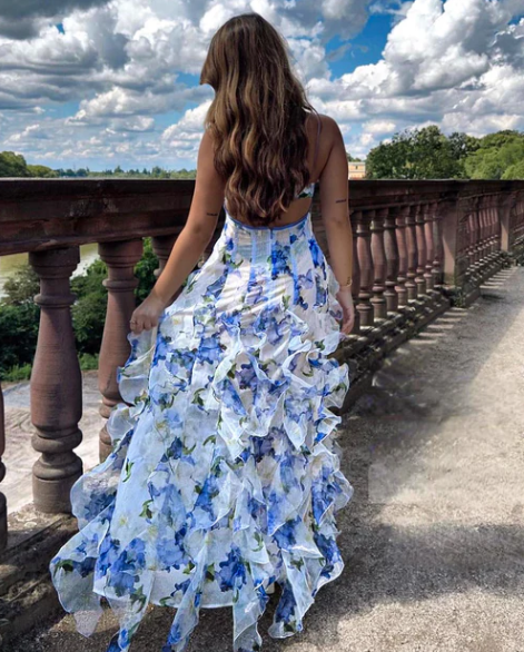 Seraphina Floral Ruffle Dress – Feminine and Flowing