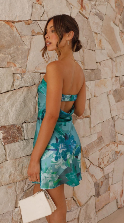 Maya Blossom Strapless Mini – Bright and Breezy Style