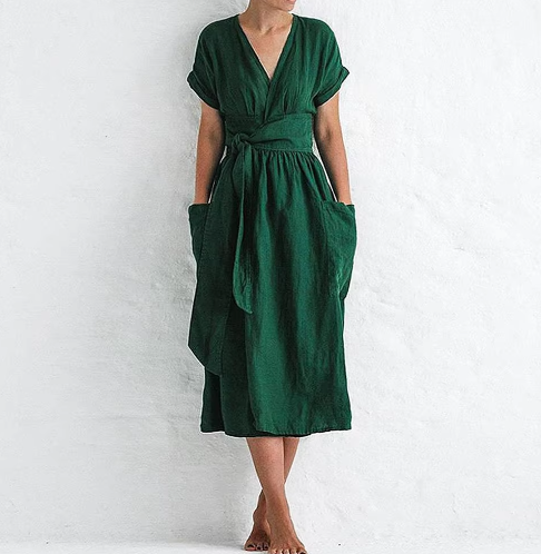 Rosalie Linen Casual Dress – Light Linen with a Relaxed Fit