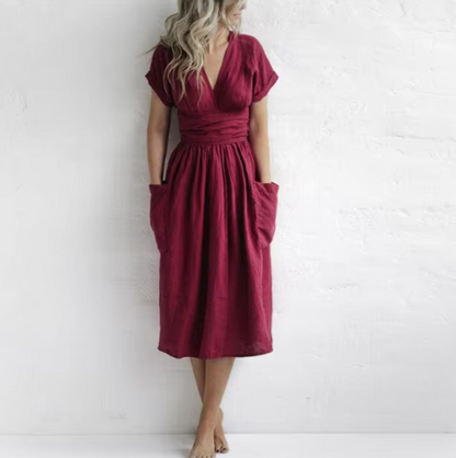 Rosalie Linen Casual Dress – Light Linen with a Relaxed Fit