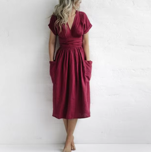 Rosalie Linen Casual Dress – Light Linen with a Relaxed Fit