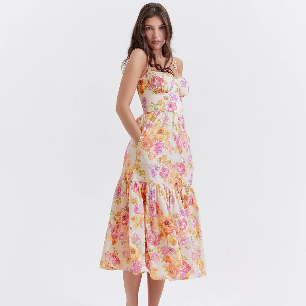 Élise Midi Dress – Timeless Length with Effortless Flow