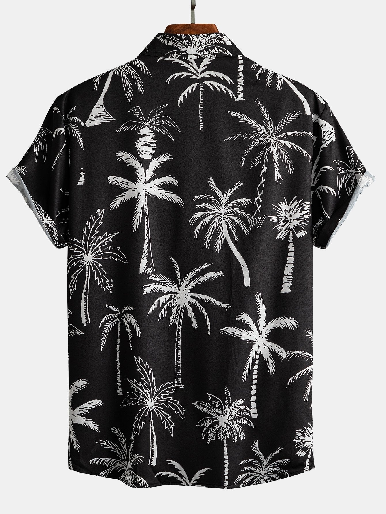 David Palm Tree Print Set – Button-Up Shirt & Swim Shorts
