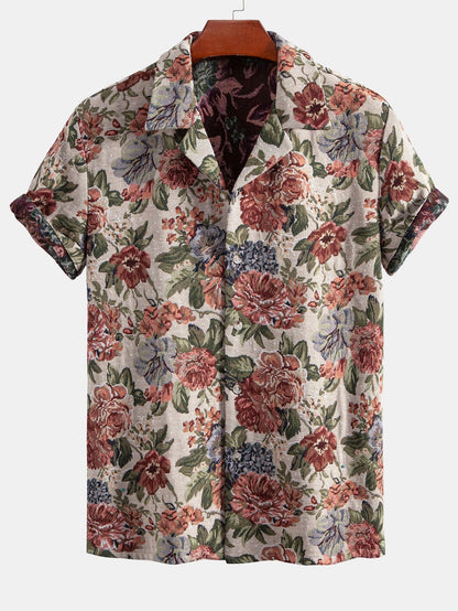 William Floral Jacquard Cuban Shirt & Shorts