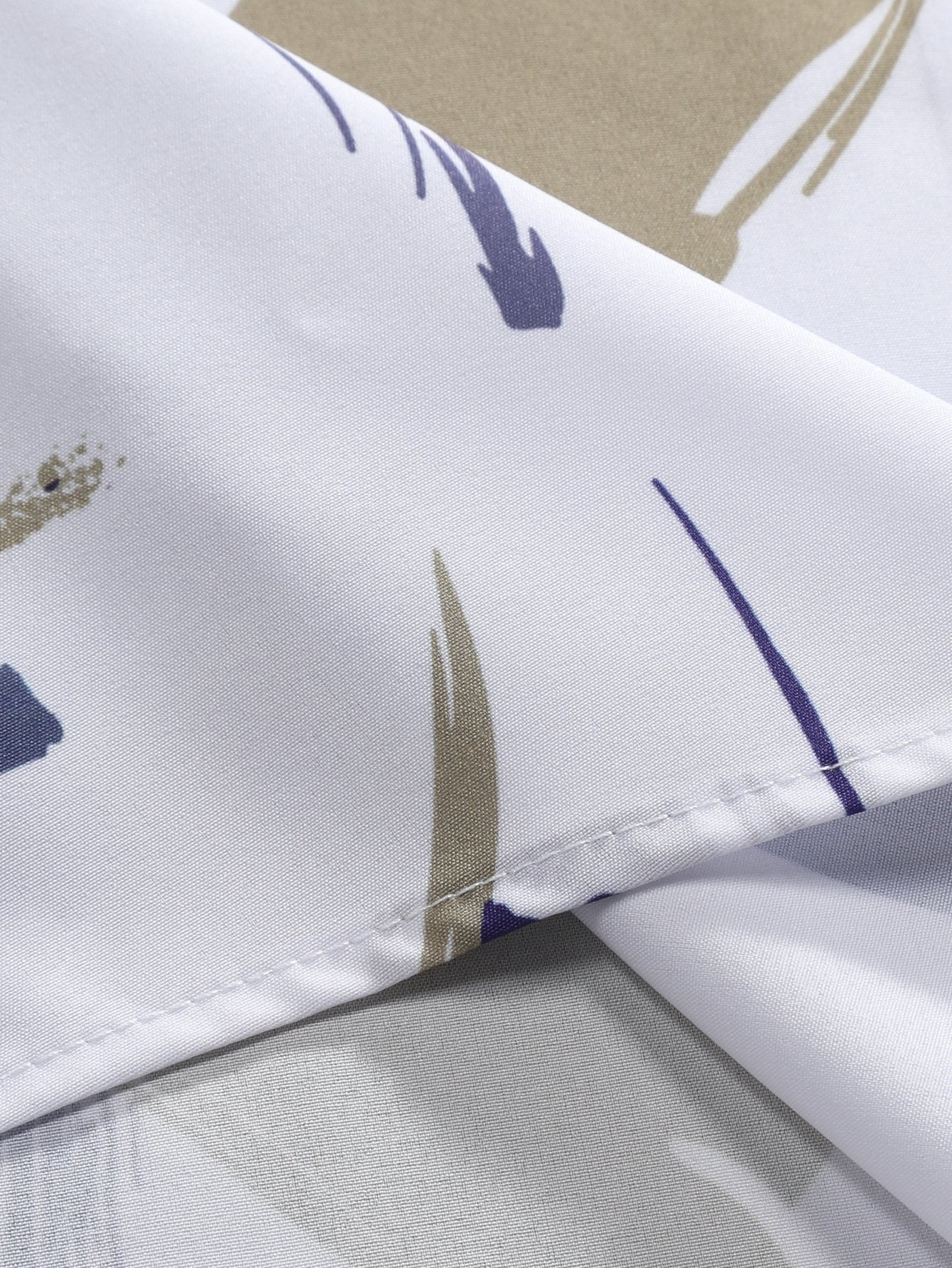Kevin Brushstroke Print Button Up Shirt & Swim Shorts
