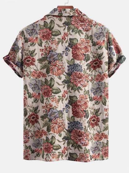 William Floral Jacquard Cuban Shirt & Shorts