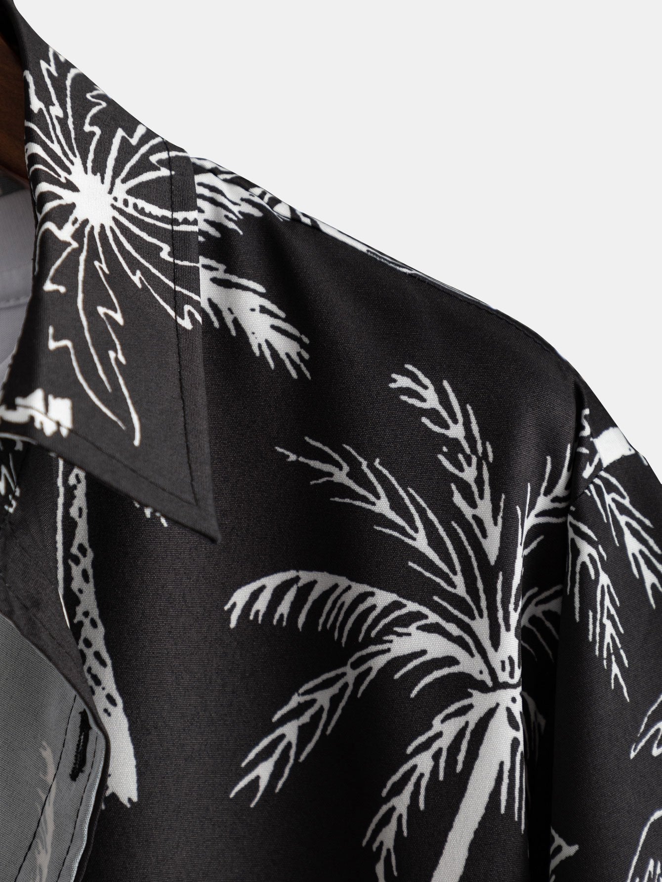 David Palm Tree Print Set – Button-Up Shirt & Swim Shorts