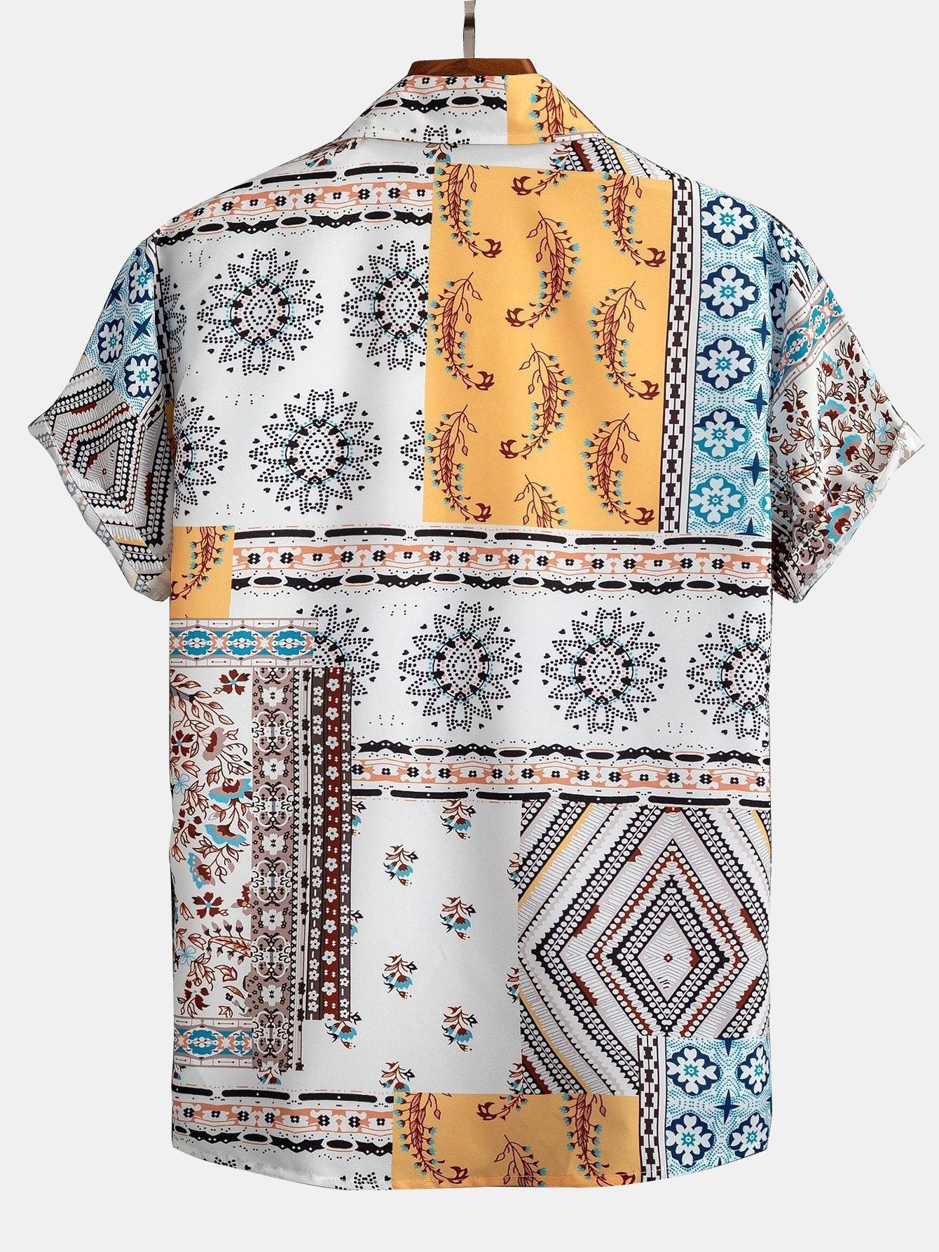 Brian Scarf Print Button Up Shirt & Swim Shorts